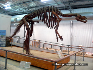 Dinosaur skeleton in Hughenden