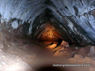 Deep inside a lava tube