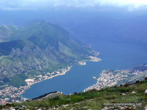 Looking down on Adriatic Bay to Kotor