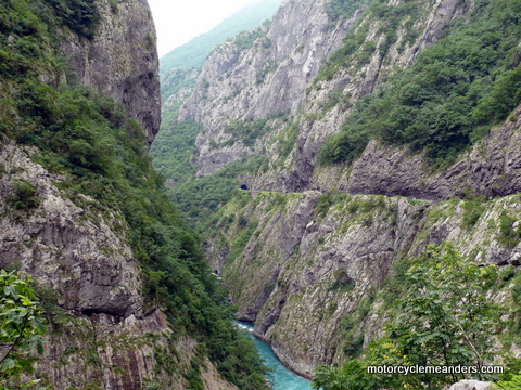 Goege and cliff-road in Montenegro