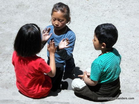 Kids at play in Leh