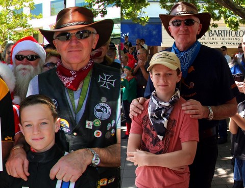 Toy runs with grandson, Dylan, 2009 and 2010