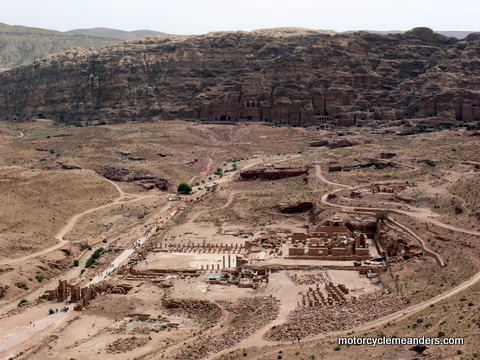 Main street with royal tombs in background