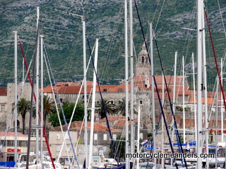 Korcula town from marina
