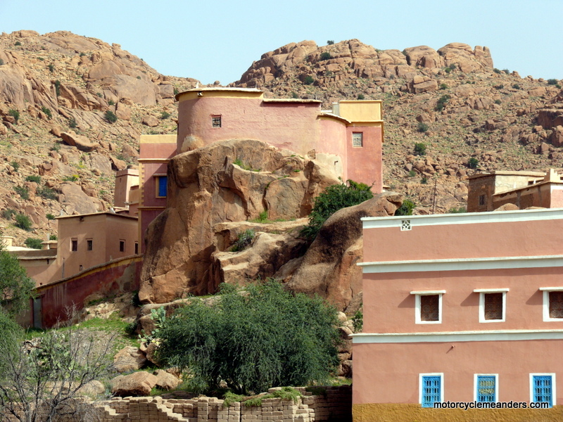 Houses built into the rocks at Tafraout