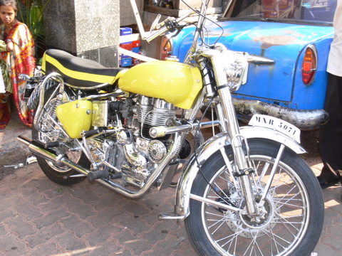 Royal Enfield belonging to Shantaram