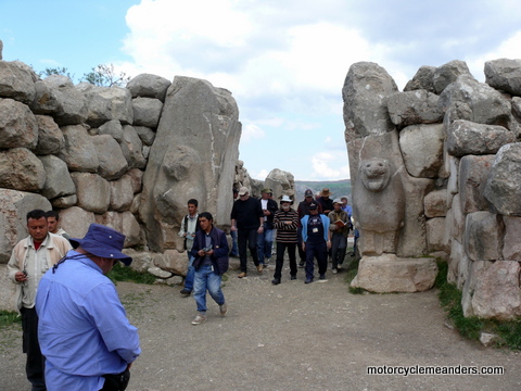 Lion Gate in the Hittite capital of Hattusas,Bogazkale Lion Gate in the Hittite capital of Hattusas,Bogazkale