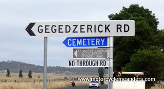 No through road after the cemetery!