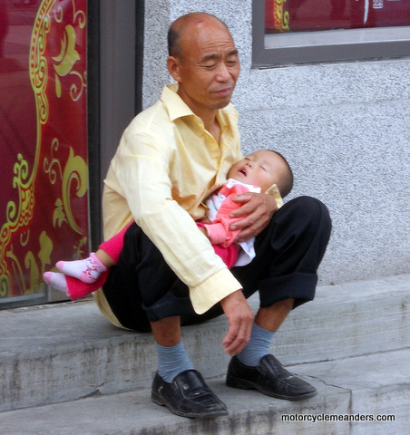 Granddad and child Beijing