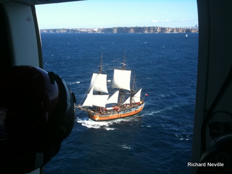 Endeavour shot from FireAir 1 on day 1 at sea