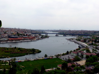 Golden Horn, looking from Cafe Pierre Loti towards the Bosphorus