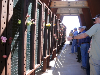 Memorial wall to men killed in the mines