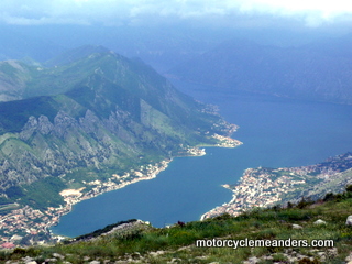 Looking down on Adriatic Bay to Kotor