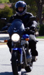 Natalie on Suzuki GS500