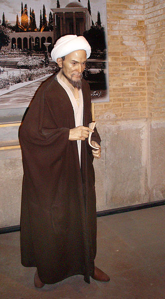Wax figure of Sa%27di in History museum of Fars Province in Iran