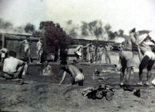Troops in WWII taking advantage of the springs